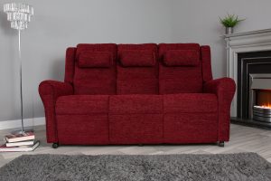 Red Three-Seater Sofa